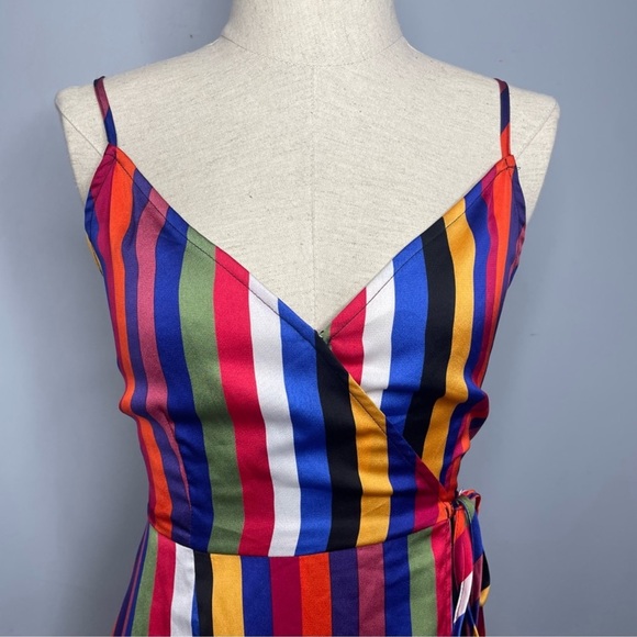 SUPERDOWN Revolve Ella Multicolor Stripe Maxi Dress XXS - Picture 4 of 10